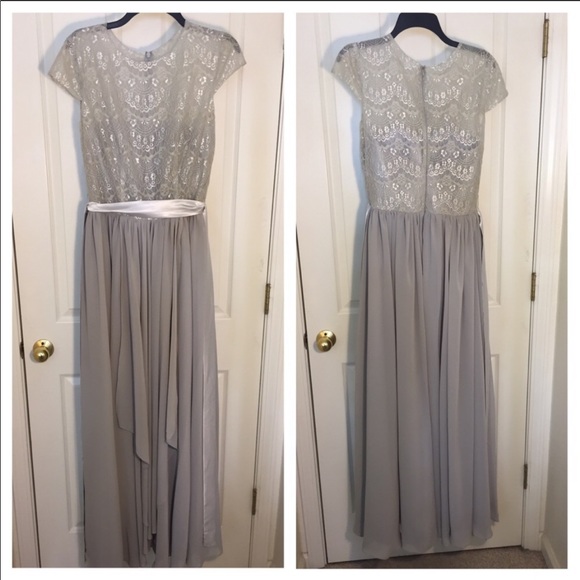 Gray and silver floorlength down - Picture 1 of 6